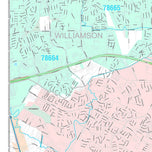 Premium Style Wall Map of Pflugerville, TX