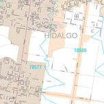 Premium Style Wall Map of Pharr, TX