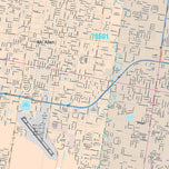 Premium Style Wall Map of Pharr, TX