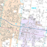 Premium Style Wall Map of Pharr, TX