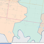 Colorcast Zip Code Style Wall Map of Pharr, TX