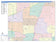 Colorcast Zip Code Style Wall Map of Plano, TX
