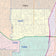 Colorcast Zip Code Style Wall Map of Plano, TX