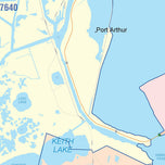 Colorcast Zip Code Style Wall Map of Port Arthur, TX