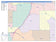 Colorcast Zip Code Style Wall Map of Richardson, TX