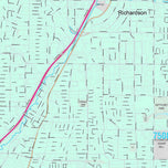 Premium Style Wall Map of Richardson, TX