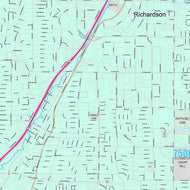 Premium Style Wall Map of Richardson, TX