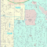 Premium Style Wall Map of Richardson, TX