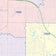 Colorcast Zip Code Style Wall Map of Richardson, TX