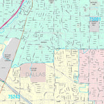 Premium Style Wall Map of Richardson, TX