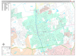 Premium Style Wall Map of Round Rock, TX