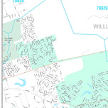 Premium Style Wall Map of Round Rock, TX