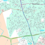Premium Style Wall Map of Round Rock, TX