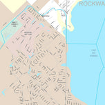 Premium Style Wall Map of Rowlett, TX