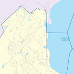 Colorcast Zip Code Style Wall Map of Rowlett, TX