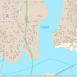 Premium Style Wall Map of Rowlett, TX