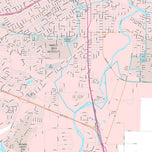 Premium Style Wall Map of San Angelo, TX