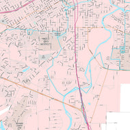 Premium Style Wall Map of San Angelo, TX