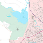 Premium Style Wall Map of San Angelo, TX