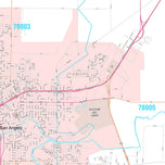 Premium Style Wall Map of San Angelo, TX