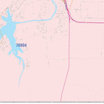 Colorcast Zip Code Style Wall Map of San Angelo, TX