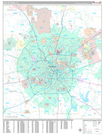 Premium Style San Antonio Wall Map by Market Maps