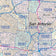 Colorcast Zip Code Style Wall Map of San Antonio by Market Maps