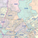 Colorcast Zip Code Style Wall Map of San Antonio by Market Maps
