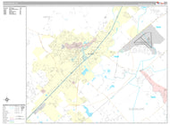 Premium Style Wall Map of San Marcos, TX