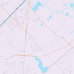 Colorcast Zip Code Style Wall Map of San Marcos, TX