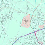 Premium Style Wall Map of Temple, TX