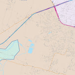 Colorcast Zip Code Style Wall Map of Temple, TX
