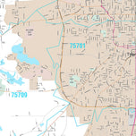 Premium Style Wall Map of Tyler by Market Maps