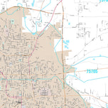 Premium Style Wall Map of Tyler by Market Maps
