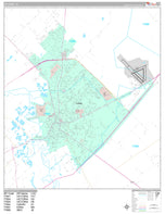 Premium Style Wall Map of Victoria, TX
