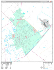 Premium Style Wall Map of Victoria, TX