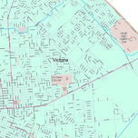 Premium Style Wall Map of Victoria, TX