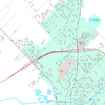 Premium Style Wall Map of Victoria, TX