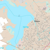 Premium Style Wall Map of Waco by Market Maps