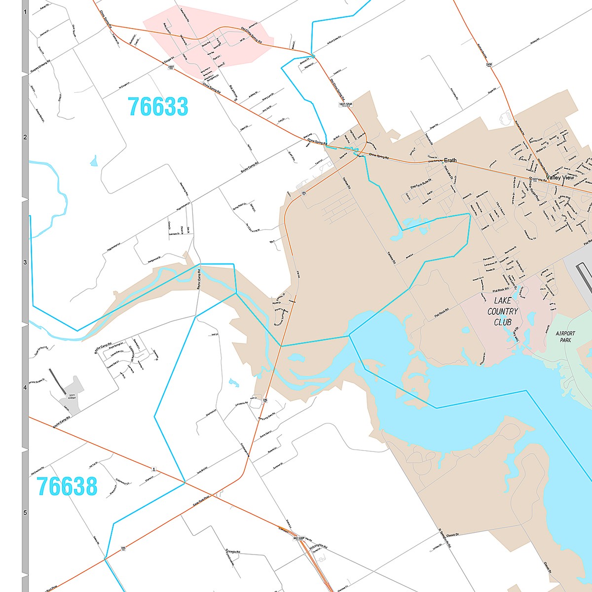 Premium Style Wall Map of Waco by Market Maps