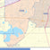 Colorcast Zip Code Style Wall Map of Wichita Falls, TX