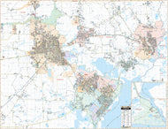 Golden Triangle Wall Map by Universal Map