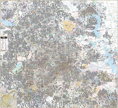 Houston Large Metro Wall Map by Kappa Map Group