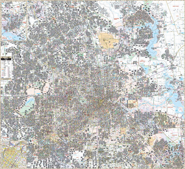Houston Texas Wall Maps – Texas Map Store