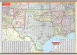 South-Central US Wall Map by Universal Map
