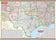 South-Central US Wall Map by Universal Map