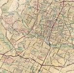 Austin Regional Area Major Arterial Wall Map - Antiqued Version