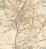 Austin Regional Area Major Arterial Wall Map - Antiqued Version