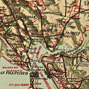 Map of California roads for cyclers, 1895