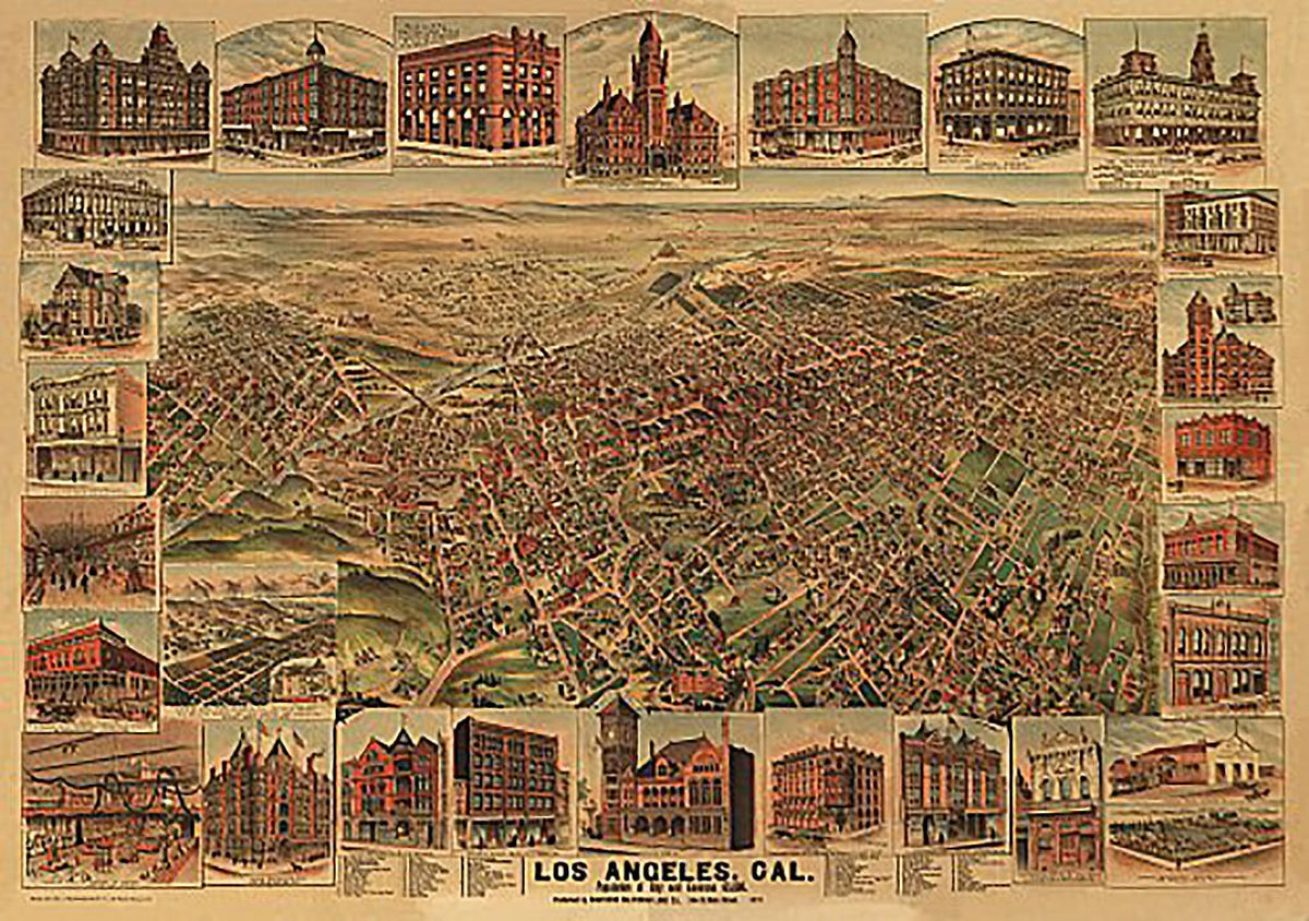 Los Angeles, California by Elliott Pub. Co, 1891